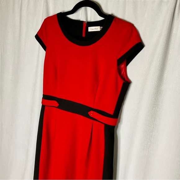 Calvin Klein Red and Black Dress - Picture 2 of 8
